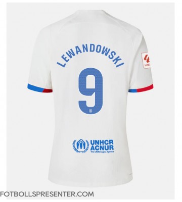 Barcelona Robert Lewandowski #9 Borta Matchtröja Dam 2023-24 Kortärmad